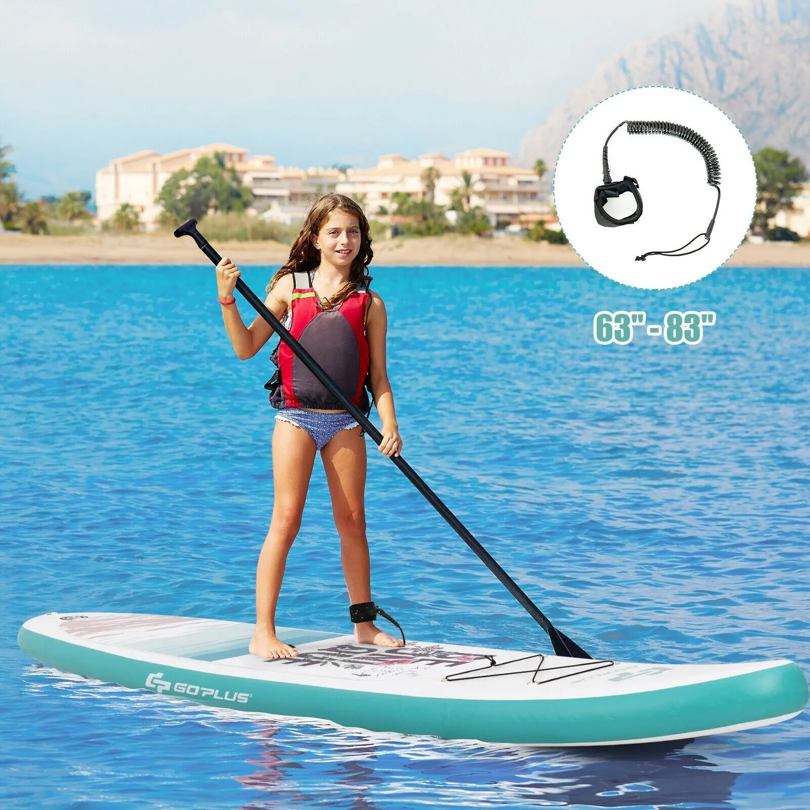 10.5 ft Inflatable Stand Up Paddle Board Surfboard with Aluminum Paddle Pump-11 ft