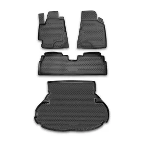 2001-2007 Toyota Highlander Floor Mats & Cargo Liner Full Set All Weather Black