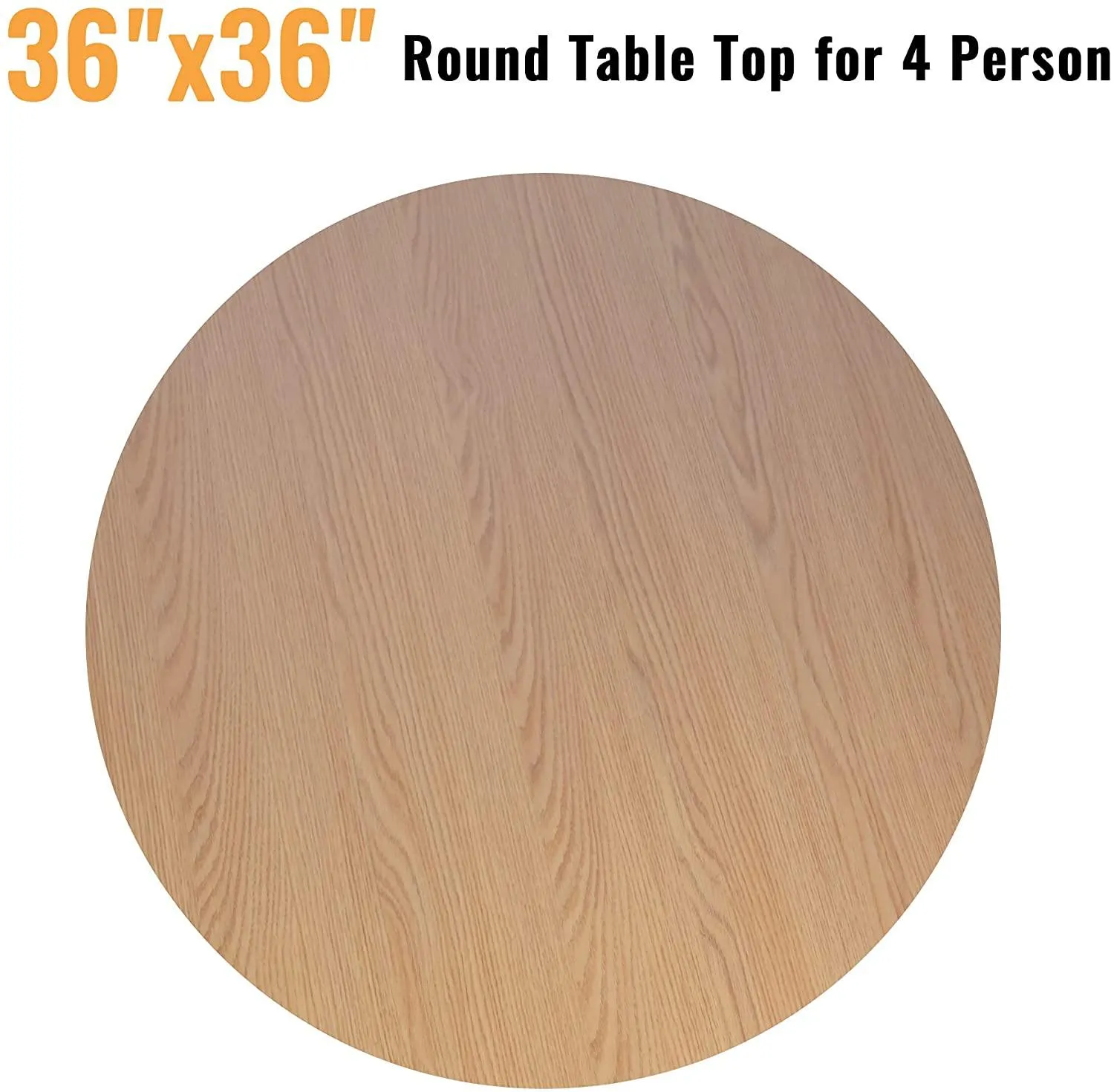 36" Round Dining Table Mid Century Modern Dining Table with Solid Metal Legs for Cafe/Bar, Kitchen, Dining, Office