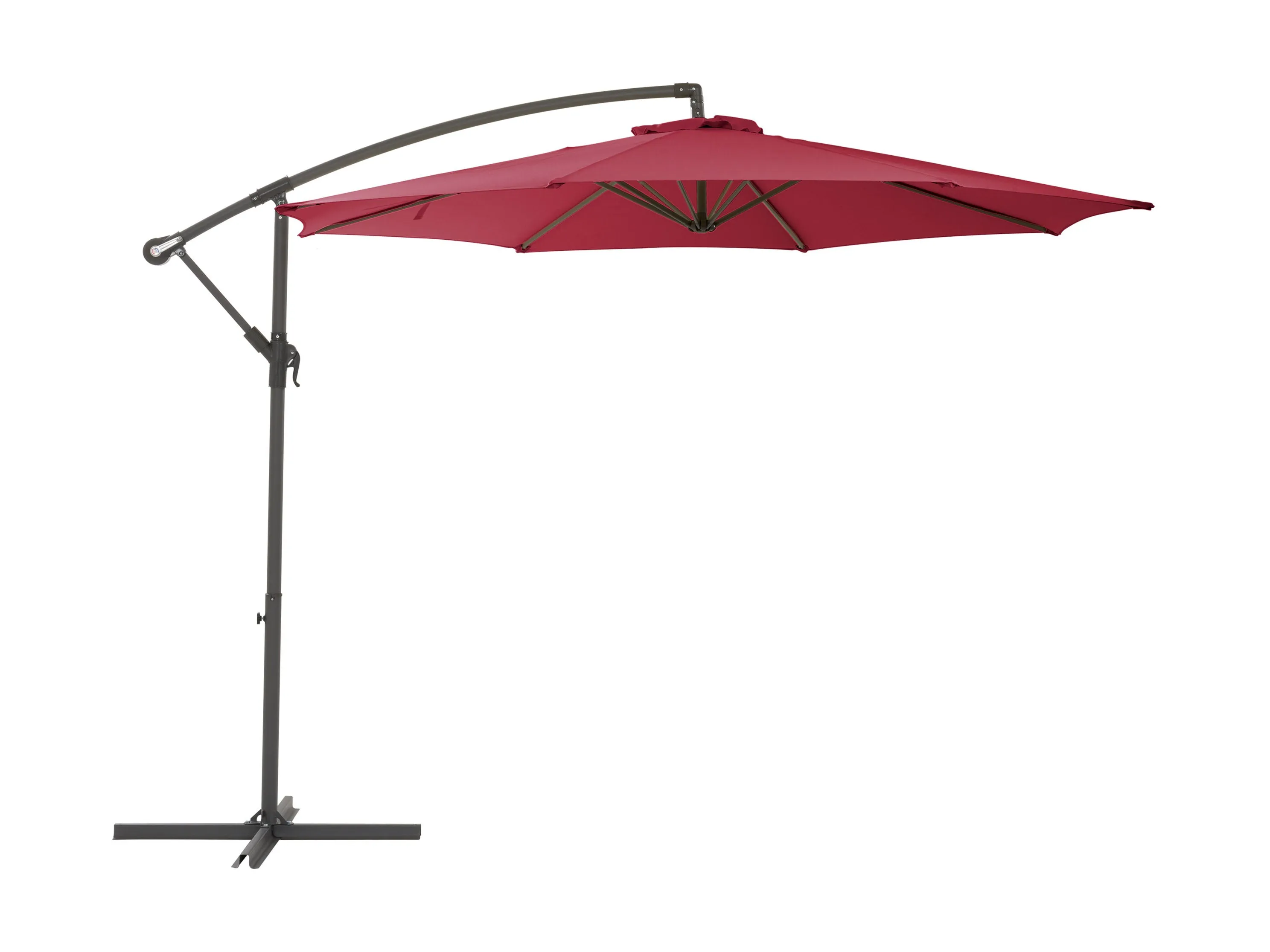 9.5ft Tilting Offset Patio Umbrella - Wine Red