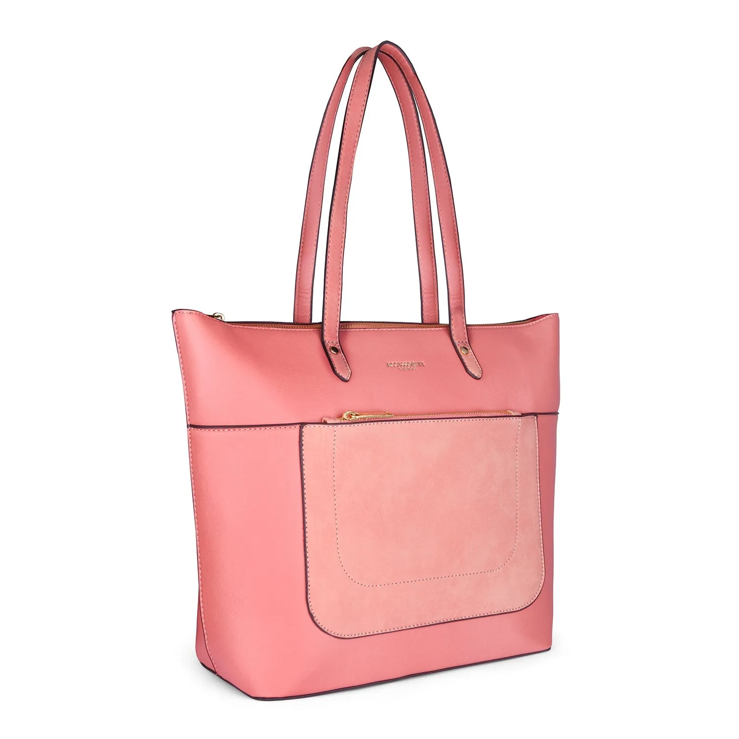 Accessorize London Women's Faux Leather Coral Spacious Emily Tote Bag