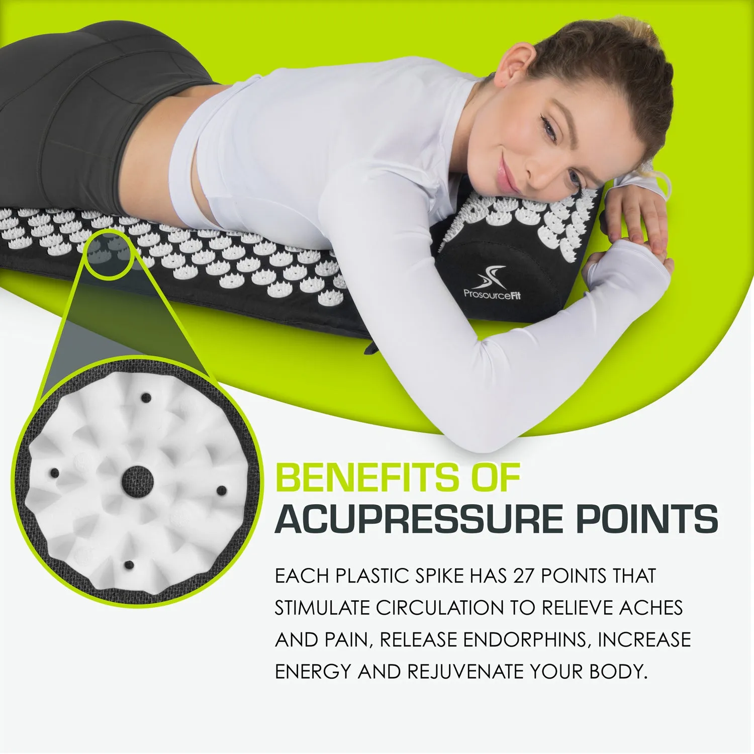 Acupressure Mat and Pillow Set