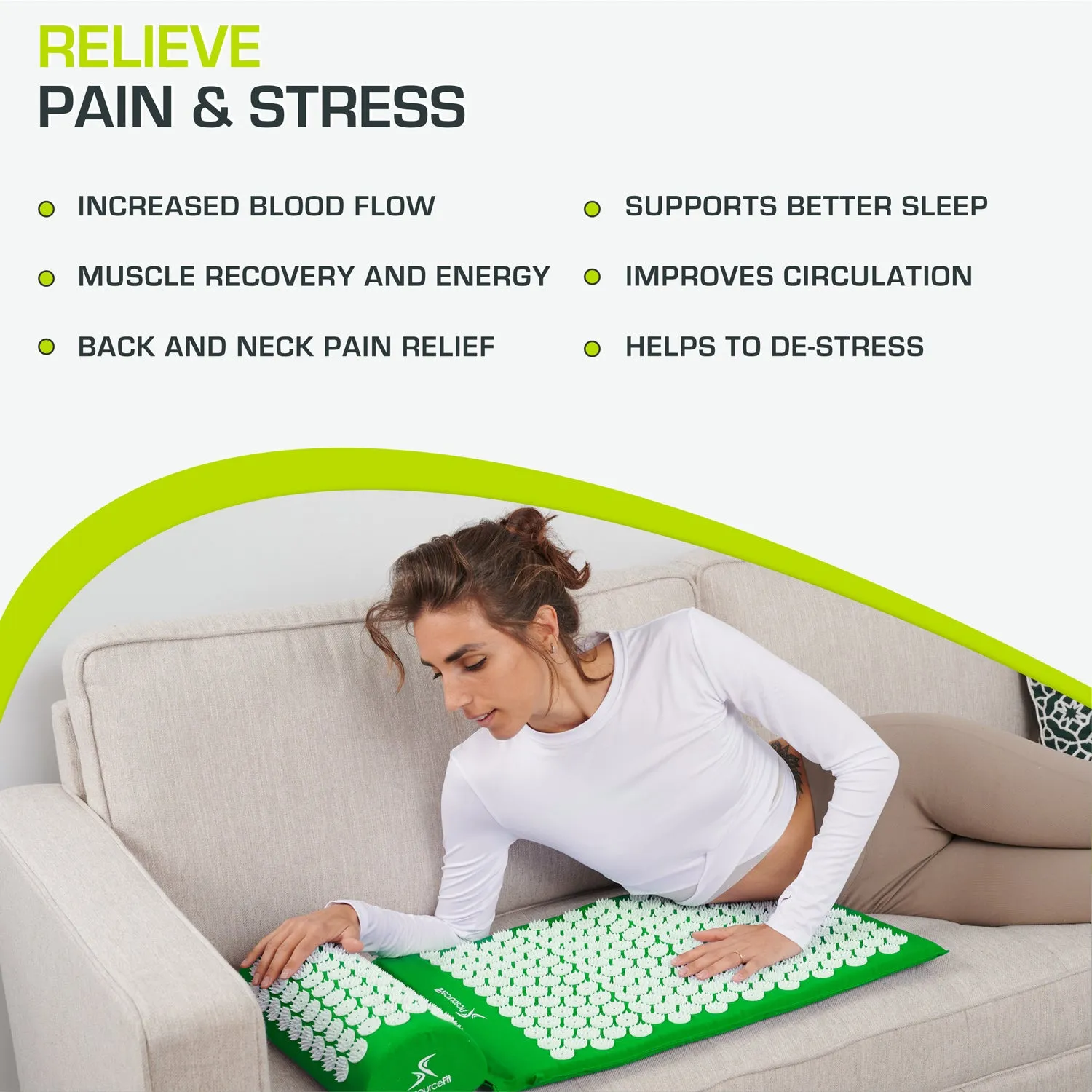 Acupressure Mat and Pillow Set