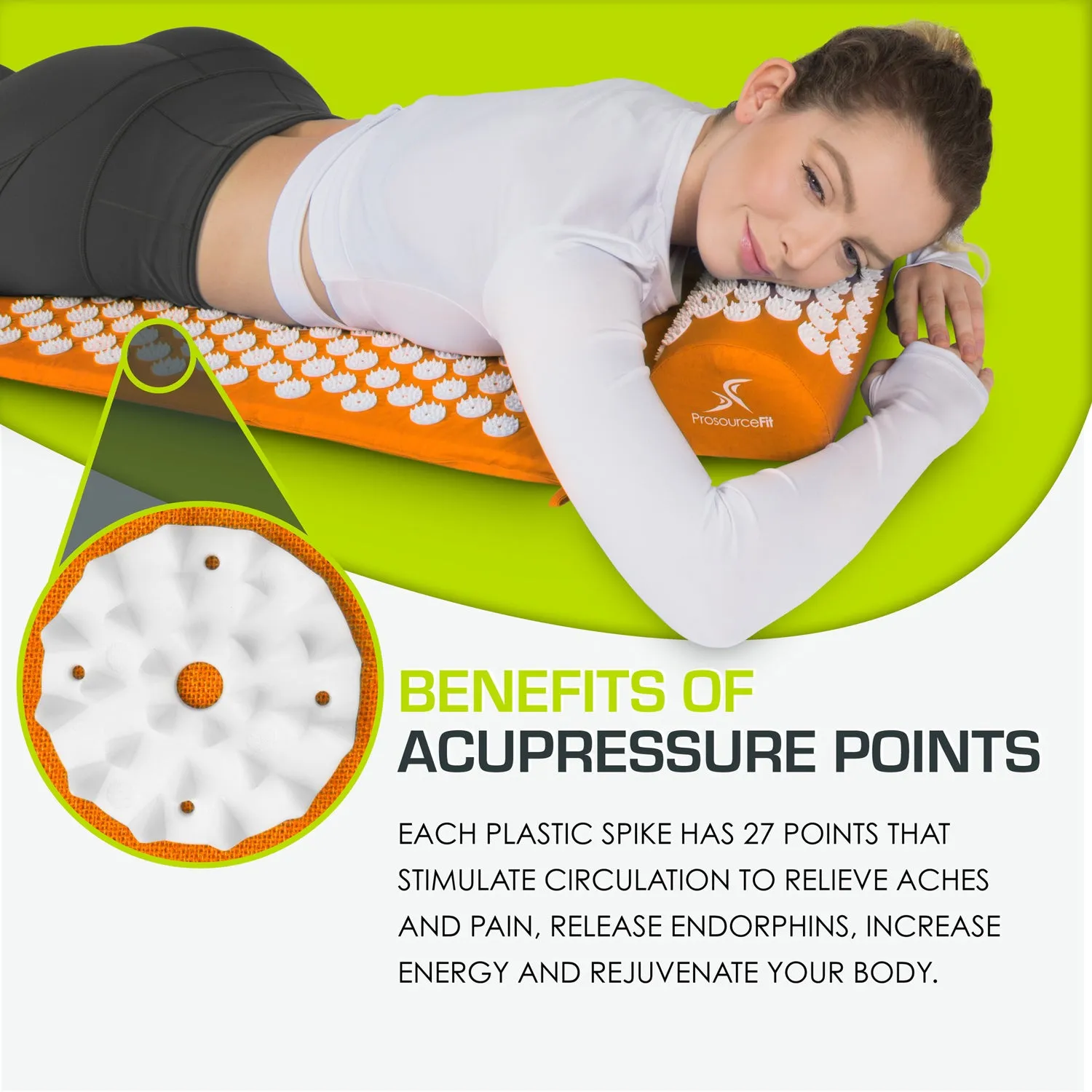 Acupressure Mat and Pillow Set