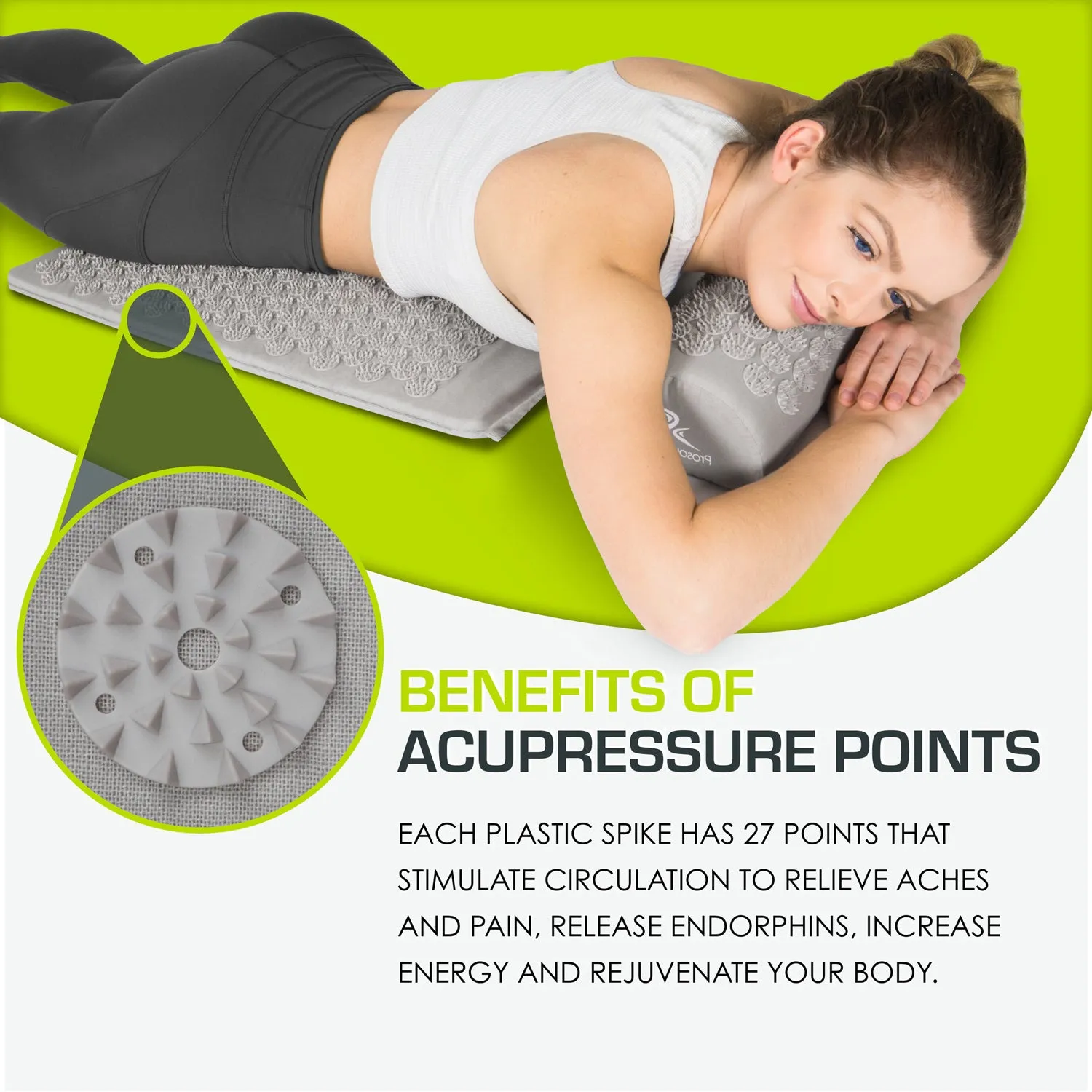 Acupressure Mat and Pillow Set