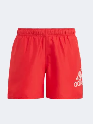 Adidas Logo Clx Boys Swim Swim Short Red/White