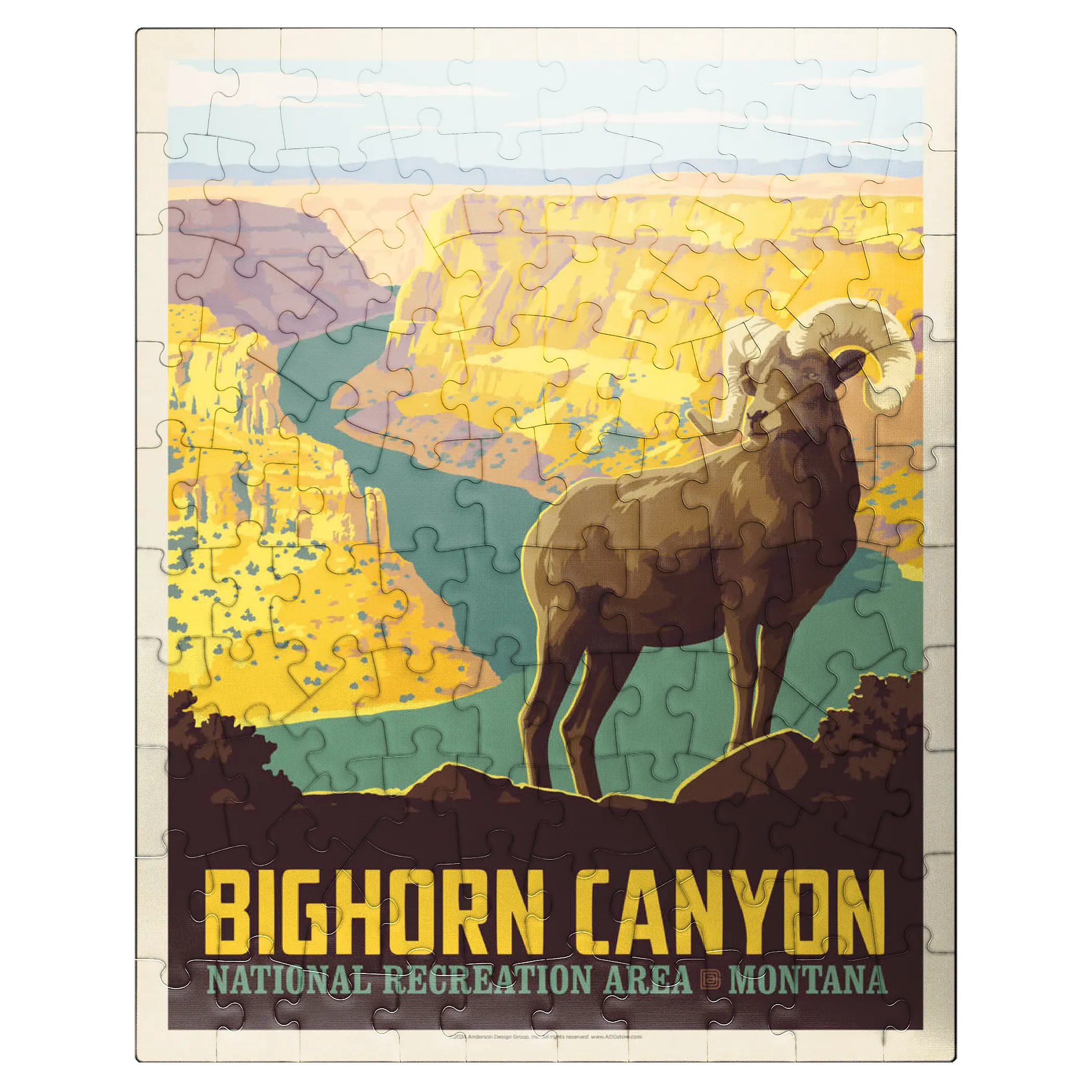 Bighorn Canyon National Recreation Area, Montana, Vintage Poster