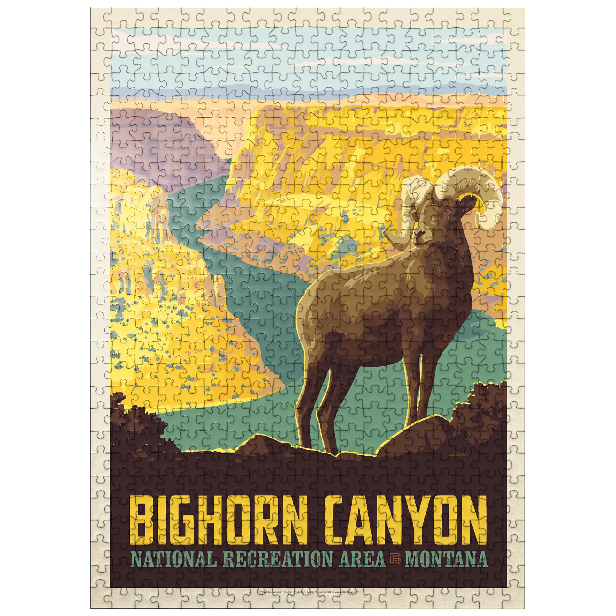 Bighorn Canyon National Recreation Area, Montana, Vintage Poster