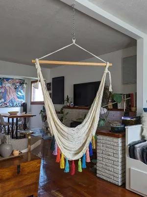 Boho Hangout Chair - Natural Rainbow