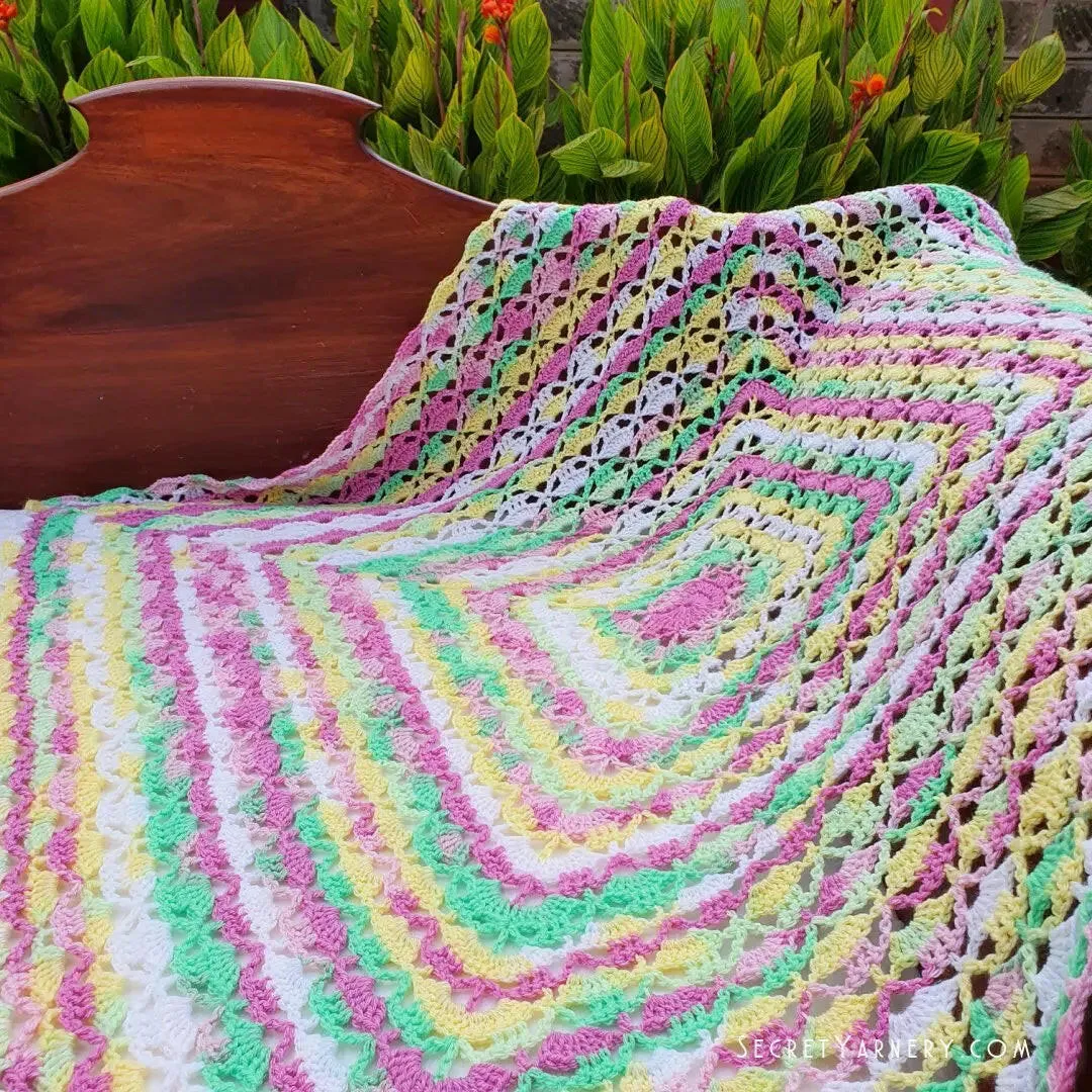 Cakes & Candles Lacy Crochet Baby Blanket – Soft and Elegant Pattern