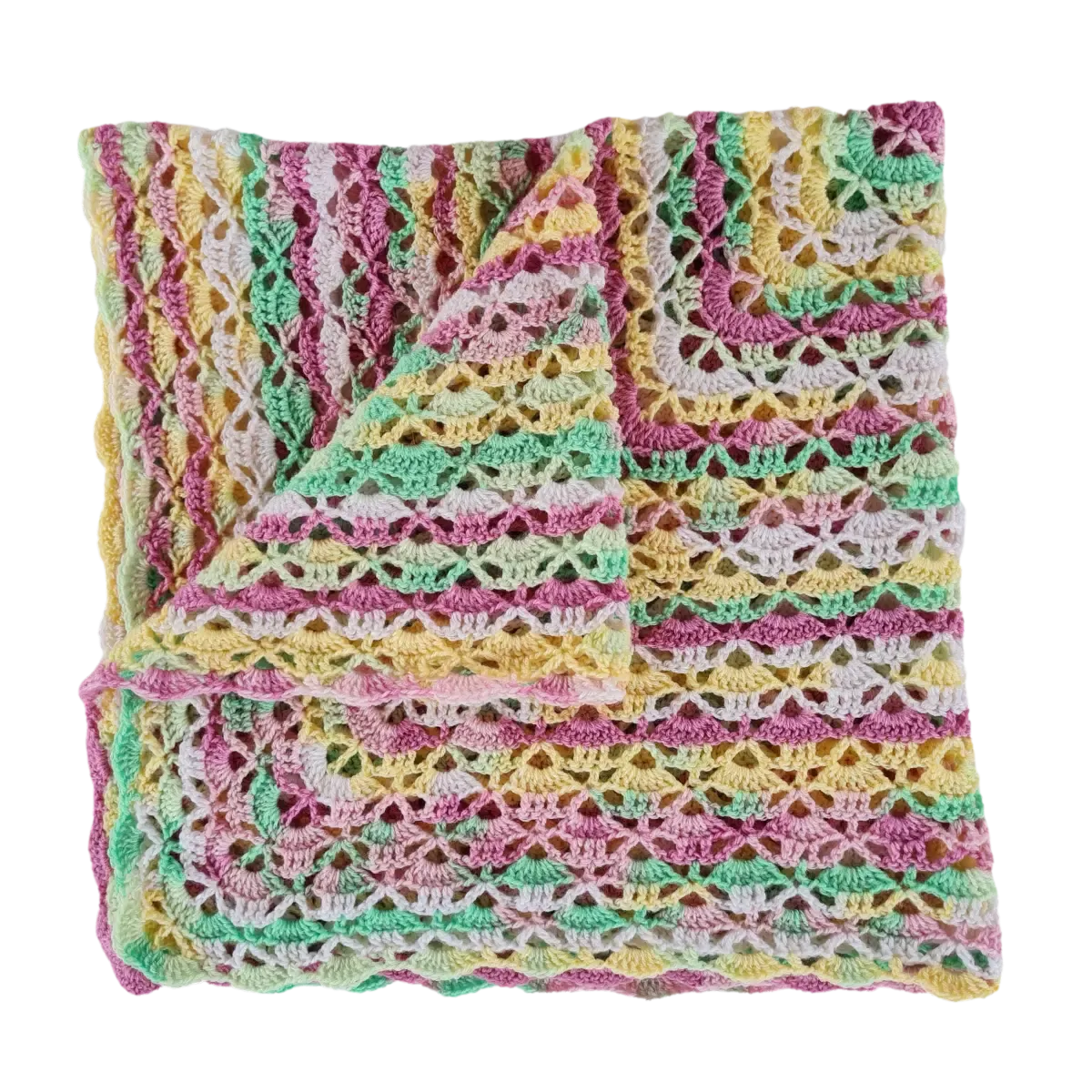 Cakes & Candles Lacy Crochet Baby Blanket – Soft and Elegant Pattern