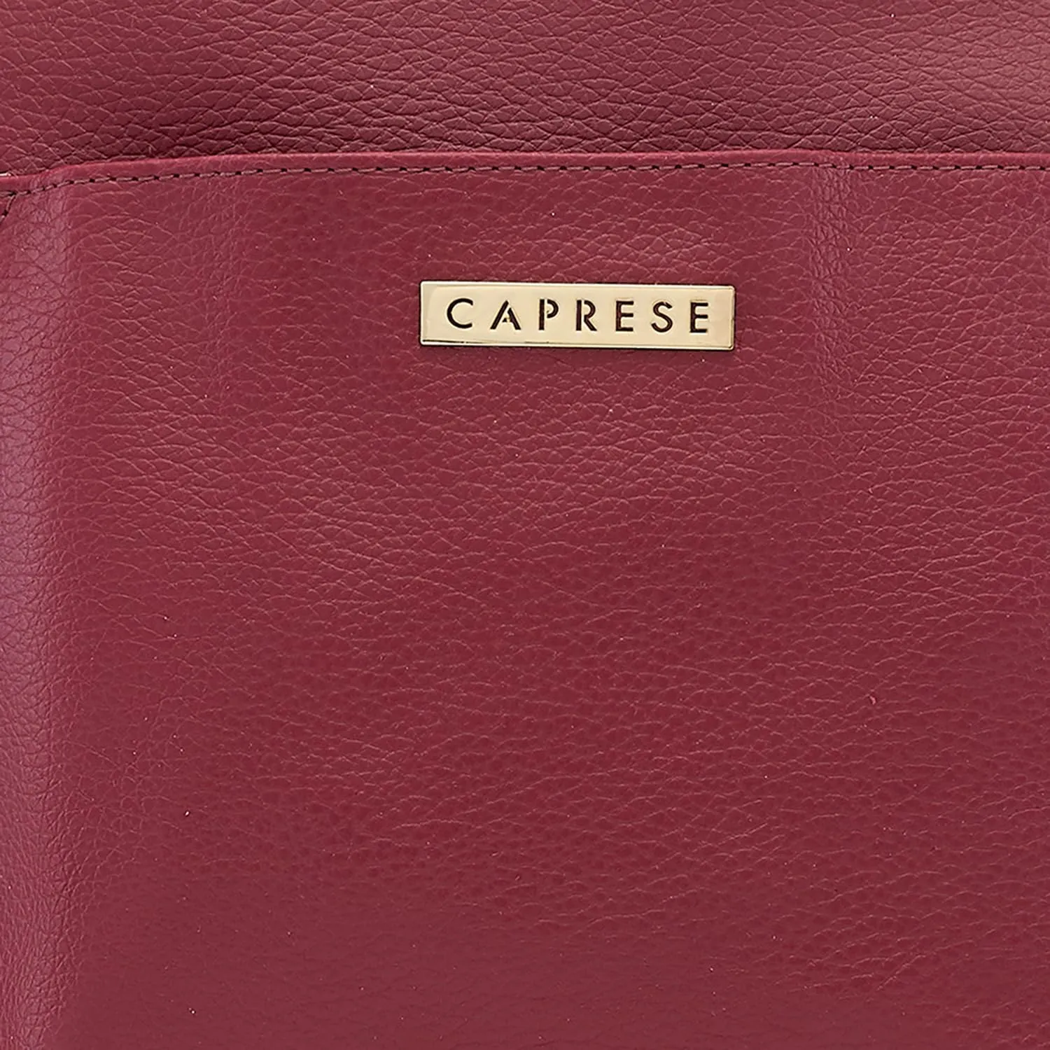 Caprese Andrea Tote Bag, Medium-Burgundy | Stylish Handbag for Women | Spacious, Versatile Office & Daily Essentials Tote | Top Zip Closure