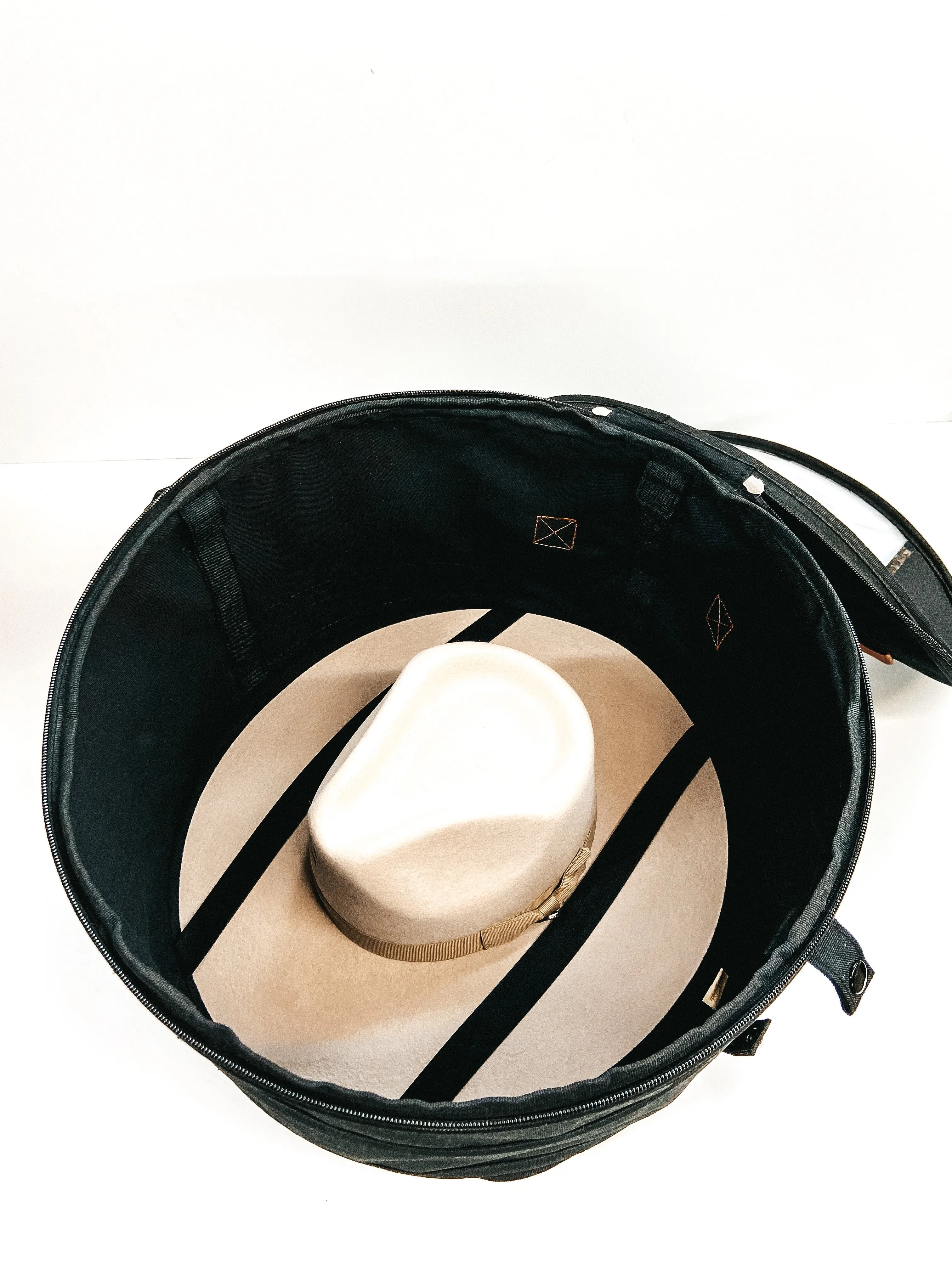 Collapsible Travel Hat Box in Black