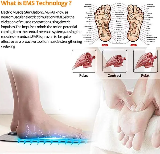 Folding Portable Rechargeable EMS Foot Masager