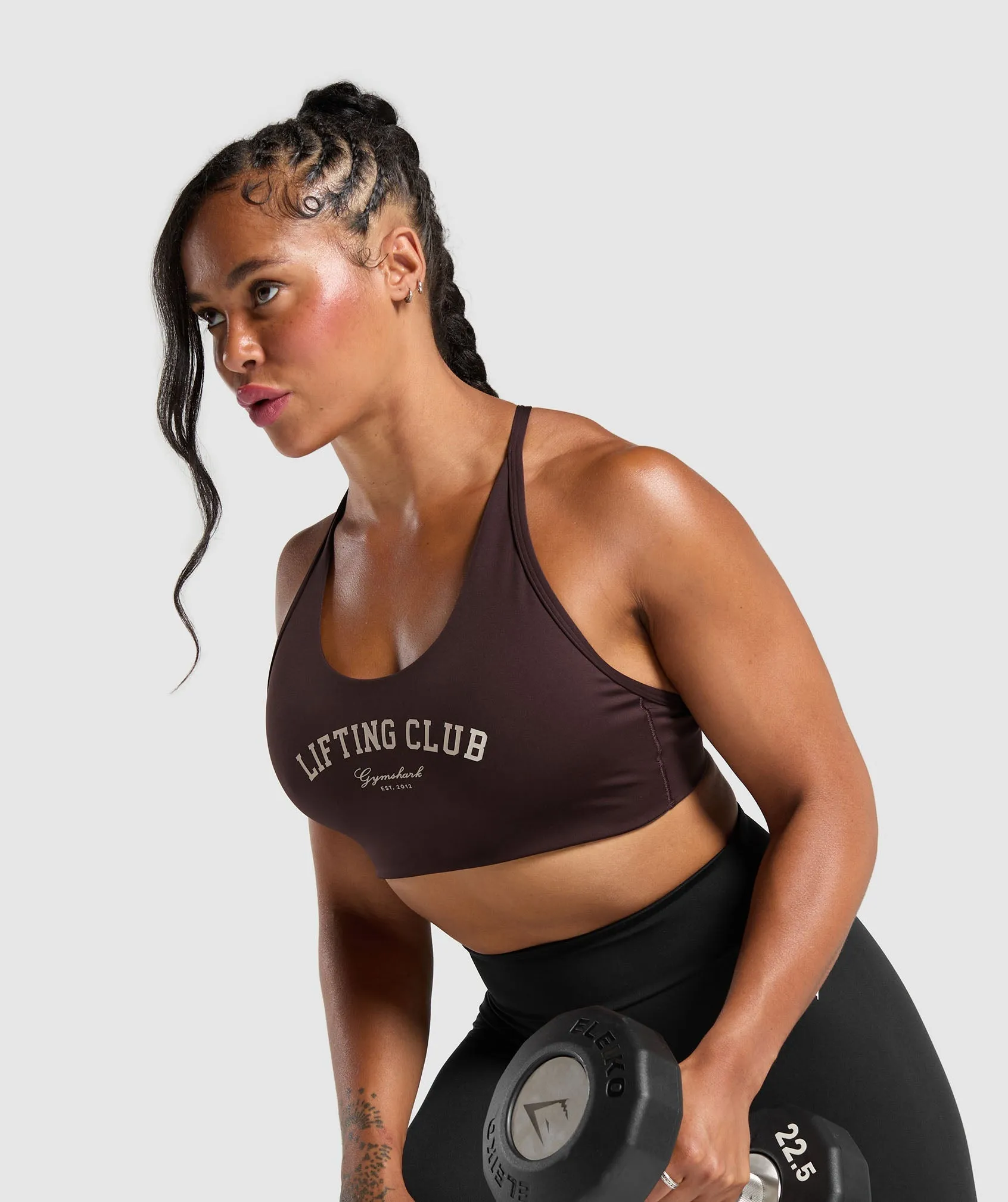 Gymshark Lifting Club Retro Bra - Heritage Brown