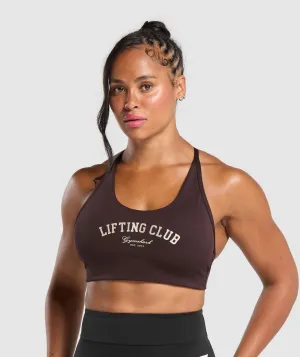 Gymshark Lifting Club Retro Bra - Heritage Brown