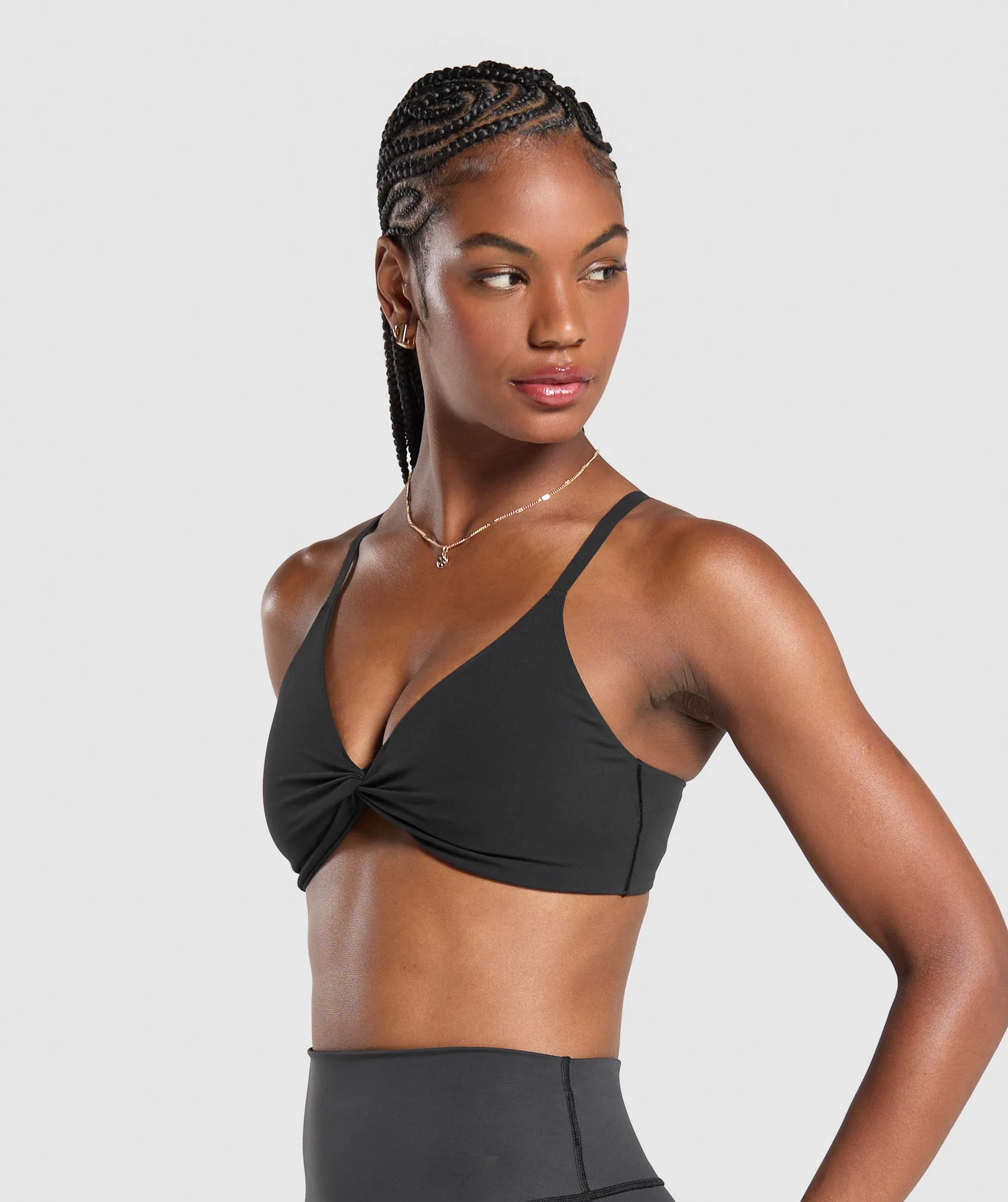 Gymshark Twist Front Bralette - Black