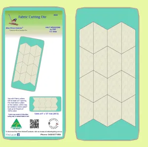 Half Hexagons for Paper piecing templates 1½" cut sides - 8003-includes cutting mat