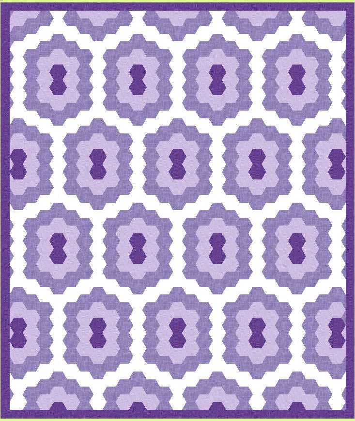 Hexagons 9/16 inch cut sides (papers) -  6479 - and 1" hexagon for fabric - includes cutting mat