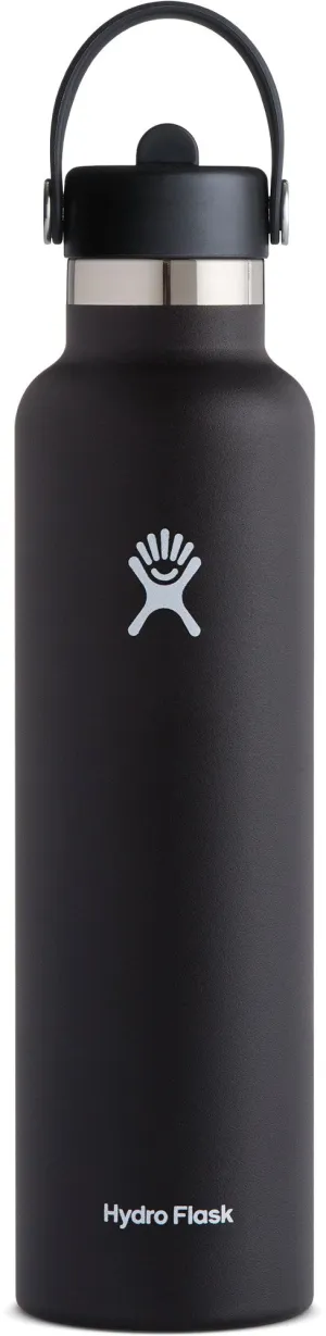 Hydro Flask Vacuum Water Bottle with Standard Neck and Flex Cap black