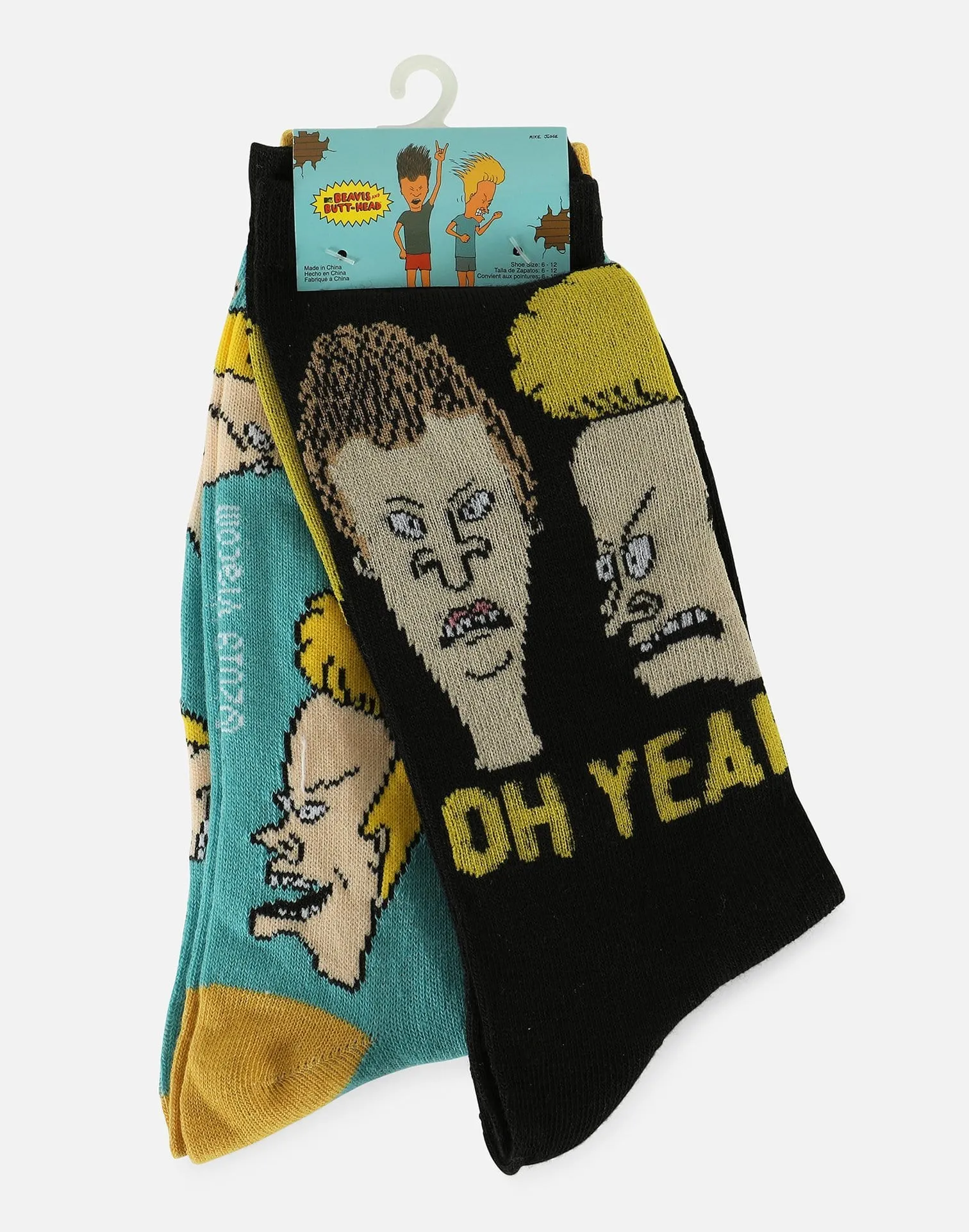 Hypnotic Hats Ltd BEAVIS & BUTTHEAD 2-PAIR PACK SOCKS