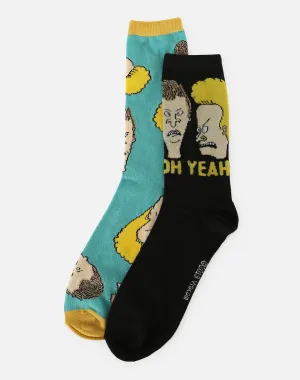 Hypnotic Hats Ltd BEAVIS & BUTTHEAD 2-PAIR PACK SOCKS