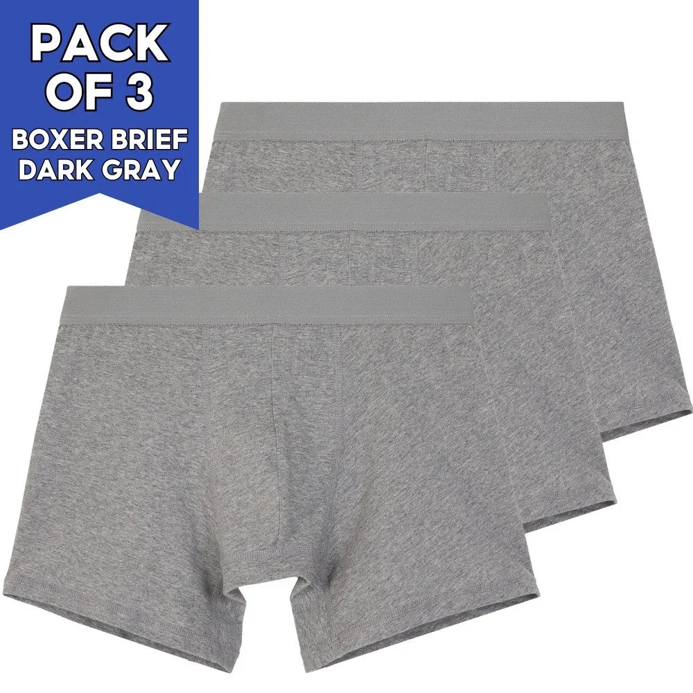 IDENTITY Apparel Mens Basic Boxer Briefs Premium Cotton Underwear