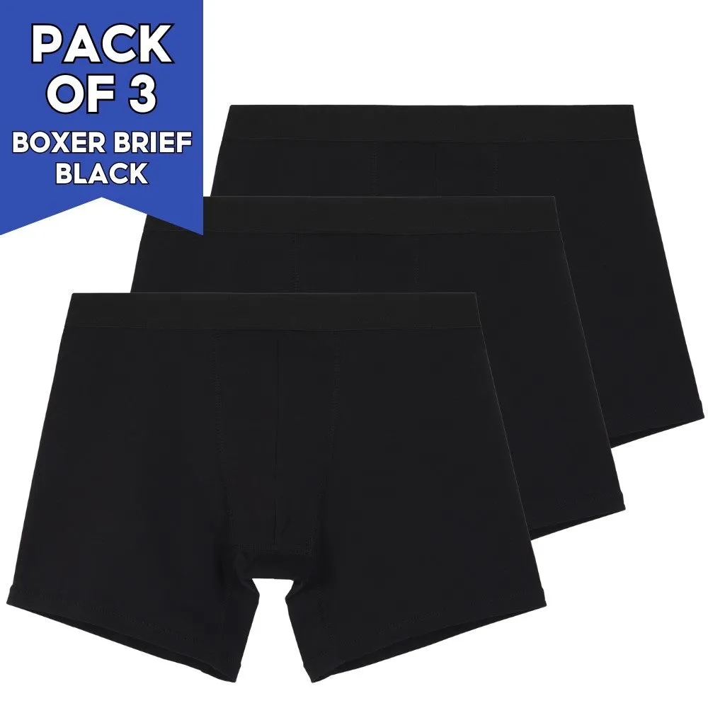 IDENTITY Apparel Mens Basic Boxer Briefs Premium Cotton Underwear