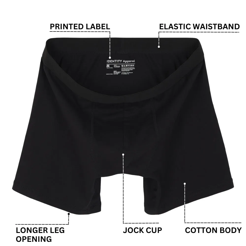 IDENTITY Apparel Mens Basic Boxer Briefs Premium Cotton Underwear