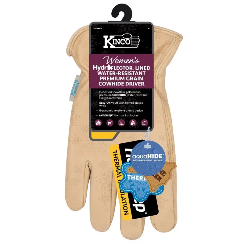 Kinco HydroFlector S Cowhide Leather Lined Tan Gloves