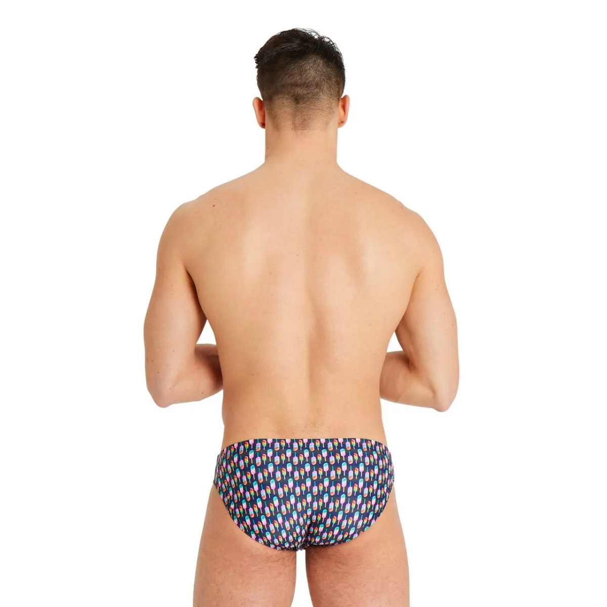 MEN'S ALLOVER BRIEF - ASPHALT/MULTI