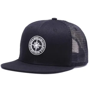 Mesh Baseball Hat w/ Compass Design