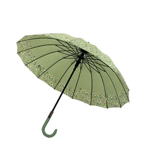 Olive Floral border Style Umbrella for Teens and Adults