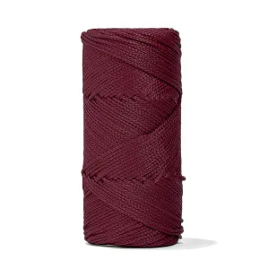 Outdoor 2 mm Macrame Braided Cord – Burgundy Color