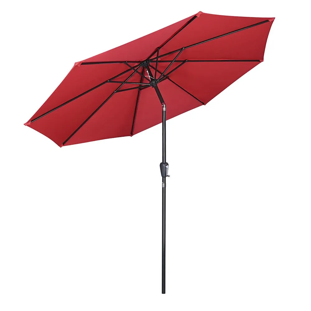 Patio Umbrella Tilt 9ft 8-Rib 220 gsm Canopy UV50 