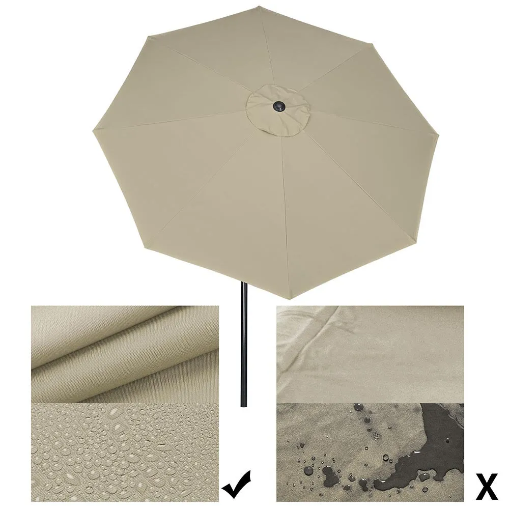 Patio Umbrella Tilt 9ft 8-Rib 220 gsm Canopy UV50 