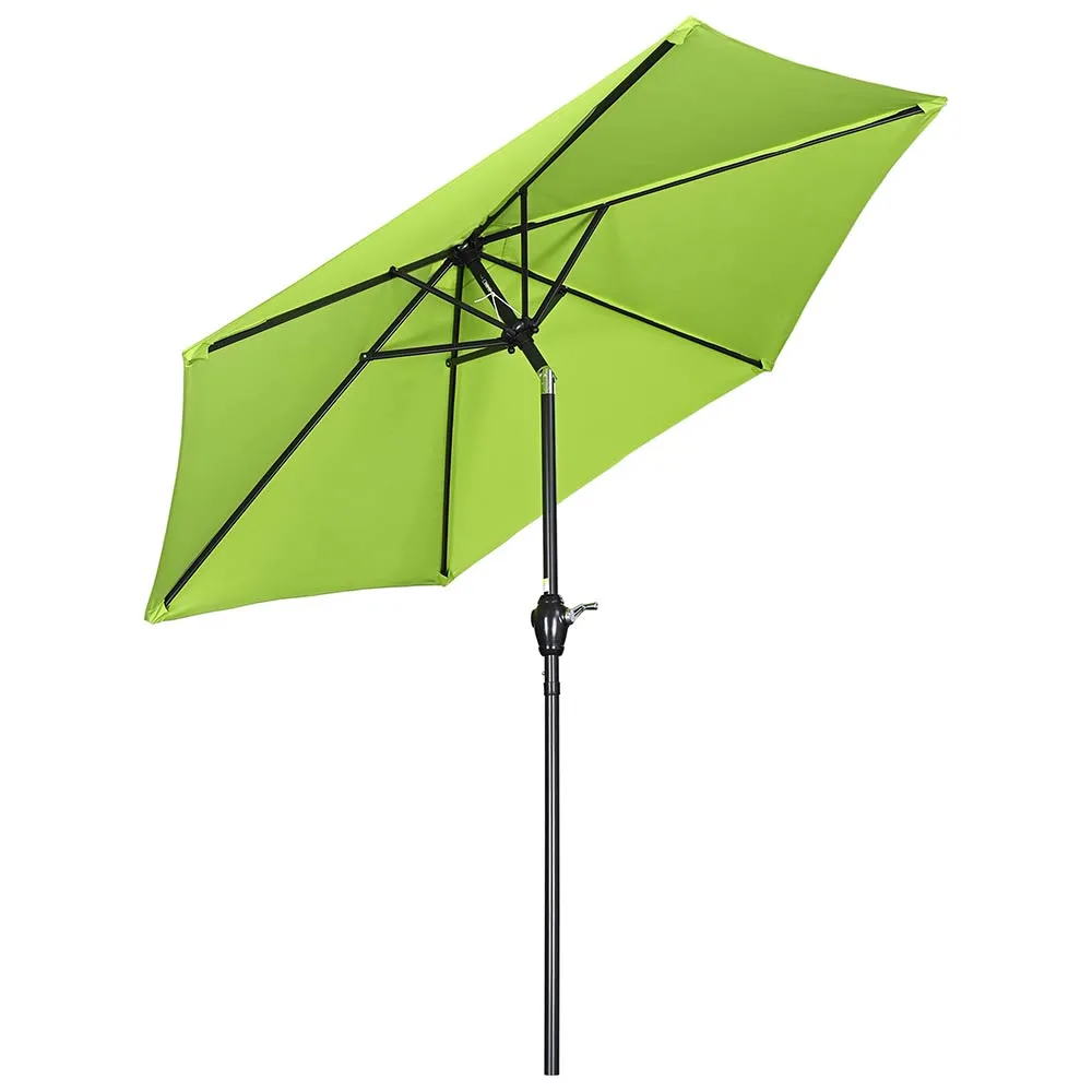 Patio Umbrella Tilt & Crank Lift Metal 7.5ft 6-Rib