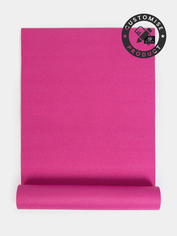 Personalised Yoga Mat 6mm With Custom Design - Pink