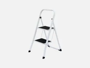 Protouch  Family Use Ladder 2/3 Step Black Folding Step Stool With Rubber Hand Grip - Make household tasks less of a chore with these handy stools