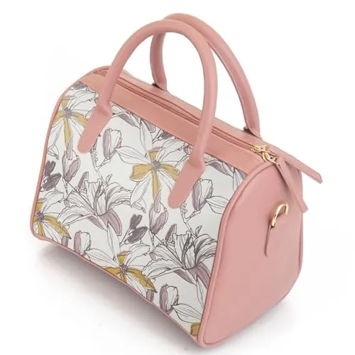 SACCI MUCCI Women's Handbag | Women's Tote Bag | Women's Top-Handle Bags | Women's Satchels | Women's Hobos & Shoulder Bags-Magnolia Floral Print (Blush)