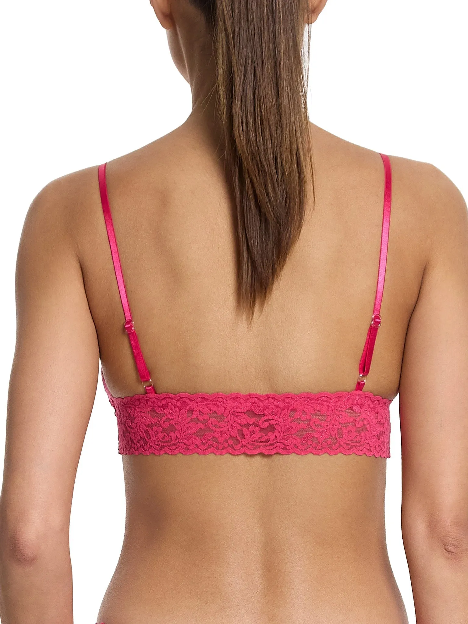 Signature Lace Padded Triangle Bralette Sweet Tart Pink Sale