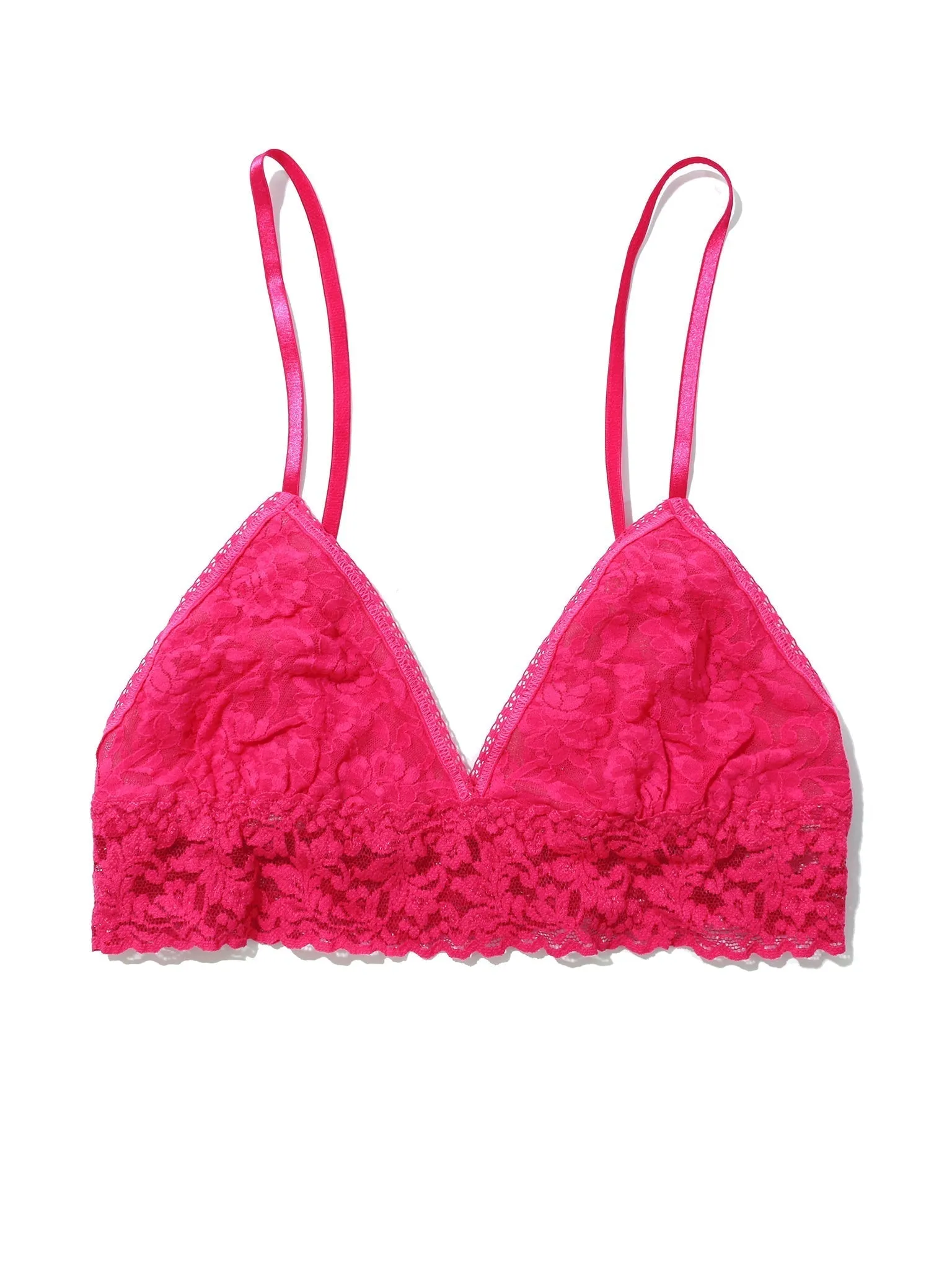 Signature Lace Padded Triangle Bralette Sweet Tart Pink Sale