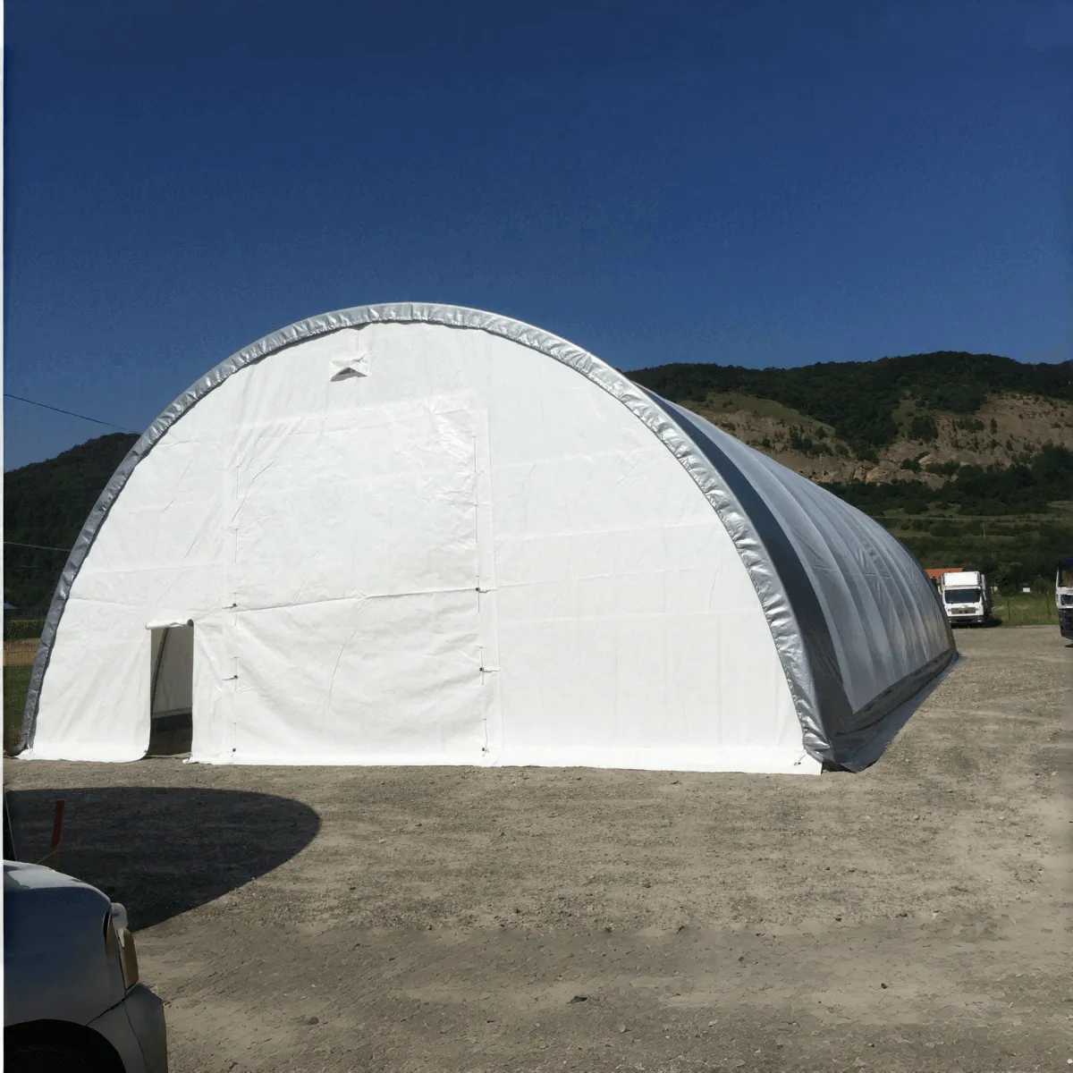 Single Truss Arch Storage Shelter W40'xL80'xH20'